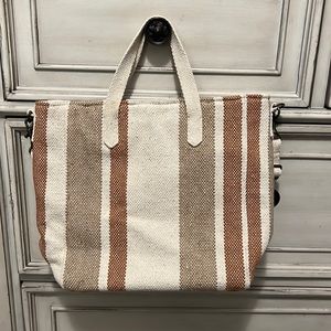 Cute Multi Colored Woven Like Bag.